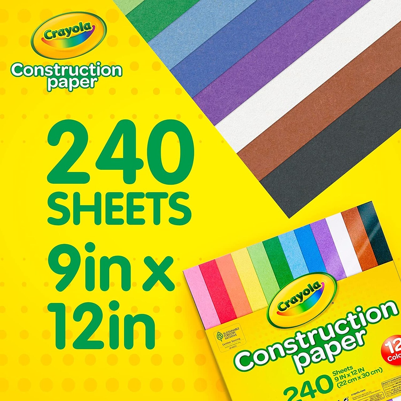 Crayola Construction Paper Pad 9X12-240 Sheets